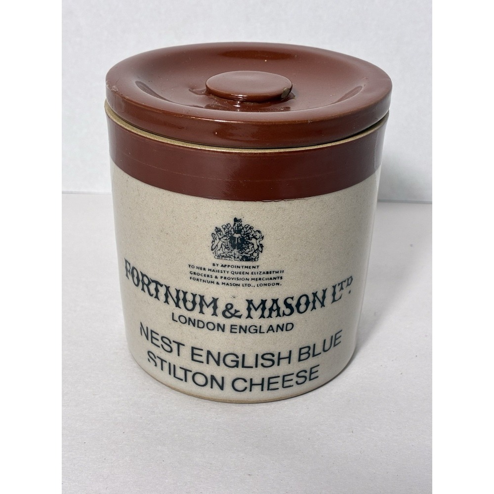 Fortnum Mason‎ Stilton Cheese Jar Denby Stoneware England Lidded Crock